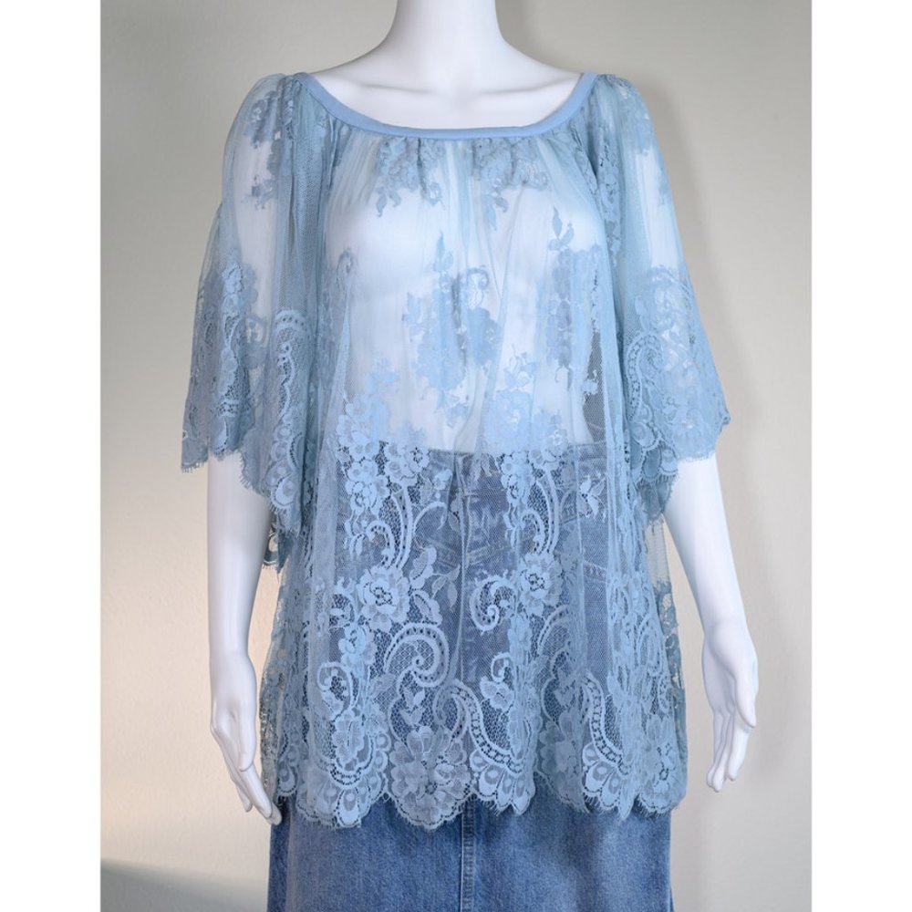 Jen’s Pirate Booty Free People:  Baby Blue  Lace Tunic